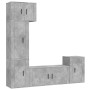 TV furniture set 5 pieces concrete gray plywood by vidaXL, TV Furniture - Ref: Foro24-3188626, Price: 214,34 €, Discount: %