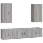 Set de muebles para TV 5 pzas madera contrachapada gris Sonoma de vidaXL, Muebles TV - Ref: Foro24-3188684, Precio: 199,96 €,...