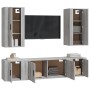 Set de muebles para TV 5 pzas madera contrachapada gris Sonoma de vidaXL, Muebles TV - Ref: Foro24-3188684, Precio: 199,96 €,...