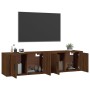 Wall TV cabinets 2 pcs brown oak 80x34.5x40 cm by vidaXL, TV Furniture - Ref: Foro24-3188357, Price: 110,98 €, Discount: %