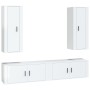 4-piece TV furniture set, glossy white plywood by vidaXL, TV Furniture - Ref: Foro24-3188848, Price: 244,95 €, Discount: %