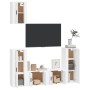 5-piece white plywood TV furniture set by vidaXL, TV Furniture - Ref: Foro24-3188574, Price: 211,99 €, Discount: %