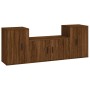 Set de muebles para TV 3 pzas madera contrachapada roble marrón de vidaXL, Muebles TV - Ref: Foro24-3188509, Precio: 127,56 €...