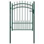 Fence gate with green steel spikes 100x125 cm by vidaXL, garden gates - Ref: Foro24-146384, Price: 171,13 €, Discount: %