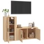 Set de muebles para TV 2 pzas madera contrachapada roble sonoma de vidaXL, Muebles TV - Ref: Foro24-3188473, Precio: 104,02 €...