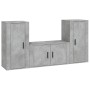 TV furniture set 3 pieces concrete gray plywood by vidaXL, TV Furniture - Ref: Foro24-3188530, Price: 136,61 €, Discount: %