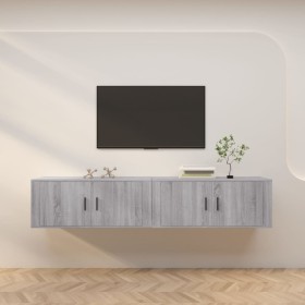 Muebles para TV de pared 2 uds gris Sonoma 100x34,5x40 cm de vidaXL, Muebles TV - Ref: Foro24-3188372, Precio: 110,51 €, Desc...