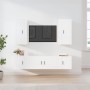 5-piece white plywood TV furniture set by vidaXL, TV Furniture - Ref: Foro24-3188678, Price: 210,38 €, Discount: %