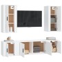 5-piece white plywood TV furniture set by vidaXL, TV Furniture - Ref: Foro24-3188678, Price: 210,38 €, Discount: %