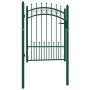 Fence gate with green steel spikes 100x125 cm by vidaXL, garden gates - Ref: Foro24-146384, Price: 171,13 €, Discount: %