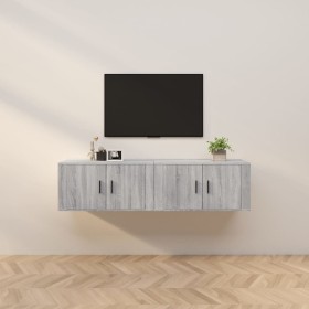 Wall TV cabinets 2 pcs Sonoma gray 80x34.5x40 cm by vidaXL, TV Furniture - Ref: Foro24-3188356, Price: 104,11 €, Discount: %