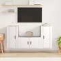 3-piece white plywood TV furniture set by vidaXL, TV Furniture - Ref: Foro24-3188526, Price: 148,99 €, Discount: %