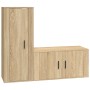 TV furniture set 2 pieces sonoma oak plywood by vidaXL, TV Furniture - Ref: Foro24-3188729, Price: 115,06 €, Discount: %