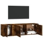 TV furniture set 2 pieces smoked oak plywood by vidaXL, TV Furniture - Ref: Foro24-3188427, Price: 82,99 €, Discount: %