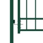 Fence gate with green steel spikes 100x125 cm by vidaXL, garden gates - Ref: Foro24-146384, Price: 171,13 €, Discount: %