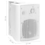 Altavoces estéreo de pared 2 uds blanco interior exterior 80 W de vidaXL, Altavoces - Ref: Foro24-70161, Precio: 65,26 €, Des...