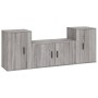 TV furniture set 3 pieces Sonoma gray plywood by vidaXL, TV Furniture - Ref: Foro24-3188508, Price: 118,64 €, Discount: %