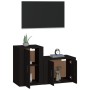 Set de muebles para TV 2 piezas madera contrachapada negro de vidaXL, Muebles TV - Ref: Foro24-3188447, Precio: 83,39 €, Desc...