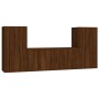 TV furniture set 3 pieces brown oak plywood by vidaXL, TV Furniture - Ref: Foro24-3188541, Price: 168,57 €, Discount: %