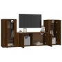 TV furniture set 3 pieces brown oak plywood by vidaXL, TV Furniture - Ref: Foro24-3188541, Price: 168,57 €, Discount: %