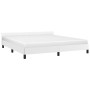 Estructura de cama cabecero cuero sintético blanco 180x200 cm de vidaXL, Camas y somieres - Ref: Foro24-347514, Precio: 149,1...