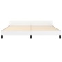 Estructura de cama cabecero cuero sintético blanco 200x200 cm de vidaXL, Camas y somieres - Ref: Foro24-347520, Precio: 127,1...