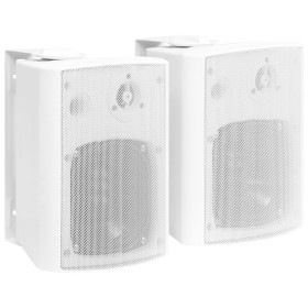 Altavoces estéreo de pared 2 uds blanco interior exterior 100 W de vidaXL, Altavoces - Ref: Foro24-70162, Precio: 84,70 €, De...