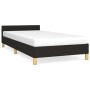 Bed frame with black fabric headboard 80x200 cm by vidaXL, Beds and slatted bases - Ref: Foro24-347369, Price: 98,59 €, Disco...