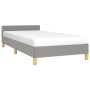 Light gray fabric bed frame with headboard 80x200 cm by vidaXL, Beds and slatted bases - Ref: Foro24-347367, Price: 102,55 €,...