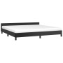 Bed frame with headboard black synthetic leather 200x200cm by vidaXL, Beds and slatted bases - Ref: Foro24-347519, Price: 123...