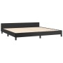 Bed frame with headboard black synthetic leather 200x200cm by vidaXL, Beds and slatted bases - Ref: Foro24-347519, Price: 123...