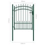 Fence gate with green steel spikes 100x125 cm by vidaXL, garden gates - Ref: Foro24-146384, Price: 171,13 €, Discount: %