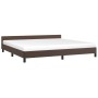 Estructura de cama cabecero cuero sintético marrón 200x200 cm de vidaXL, Camas y somieres - Ref: Foro24-347522, Precio: 125,7...