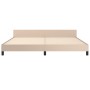 Estructura de cama cabecero cuero sintético capuchino 200x200cm de vidaXL, Camas y somieres - Ref: Foro24-347524, Precio: 125...