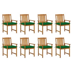 Garden chairs with cushions 8 pcs solid acacia wood by vidaXL, Garden chairs - Ref: Foro24-3078198, Price: 524,99 €, Discount: %