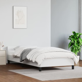 Bed frame with headboard white synthetic leather 80x200cm by vidaXL, Beds and slatted bases - Ref: Foro24-347466, Price: 101,...