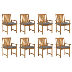 Garden chairs with cushions 8 pcs solid acacia wood by vidaXL, Garden chairs - Ref: Foro24-3078194, Price: 564,56 €, Discount: %