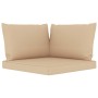 Juego de muebles de jardín 8 piezas con cojines beige de vidaXL, Conjuntos de jardín - Ref: Foro24-3067527, Precio: 512,99 €,...