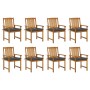 Garden chairs with cushions 8 pcs solid acacia wood by vidaXL, Garden chairs - Ref: Foro24-3078193, Price: 533,85 €, Discount: %