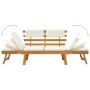 Garden bench with cushions 2 in 1 solid acacia wood 190 cm by vidaXL, garden benches - Ref: Foro24-316832, Price: 183,51 €, D...