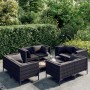 Gartenmöbel-Set 9-teilig und dunkelgraue synthetische Rattankissen von vidaXL, Gartensets - Ref: Foro24-3099809, Preis: 700,6...