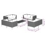 Set muebles jardín 9 pzas y cojines ratán sintético gris oscuro de vidaXL, Conjuntos de jardín - Ref: Foro24-3099809, Precio:...