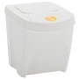 Cubos de basura apilables 4 uds polipropileno blanco 100 L de vidaXL, Cubos de la basura y papeleras - Ref: Foro24-152201, Pr...