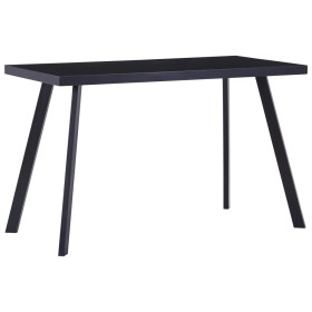 Mesa de comedor de vidrio templado negro 120x60x75 cm de vidaXL, Mesas de cocina y de comedor - Ref: Foro24-281872, Precio: 1...