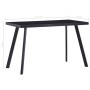 Black tempered glass dining table 120x60x75 cm by vidaXL, Kitchen and dining tables - Ref: Foro24-281872, Price: 131,99 €, Di...