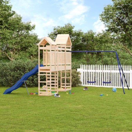 Spielplatz im Freien aus massivem Zirbenholz von vidaXL, Schaukeln und Spielgeräte - Ref: Foro24-3156979, Preis: 666,99 €, Ra...