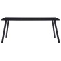 Black tempered glass dining table 160x80x75 cm by vidaXL, Kitchen and dining tables - Ref: Foro24-281874, Price: 156,96 €, Di...