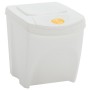 Stackable trash cans 3 pcs white polypropylene 75 L by vidaXL, Garbage cans and trash cans - Ref: Foro24-152199, Price: 55,47...