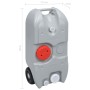 Water tank with wheels for gray camping 40 L by vidaXL, Camping and hiking - Ref: Foro24-30134, Price: 136,11 €, Discount: %