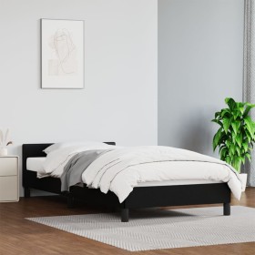 Bed frame with headboard black synthetic leather 80x200 cm by vidaXL, Beds and slatted bases - Ref: Foro24-347465, Price: 100...